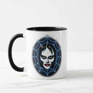 Caneca Garota Vampira Máscara de Monstro Vintage Horror D