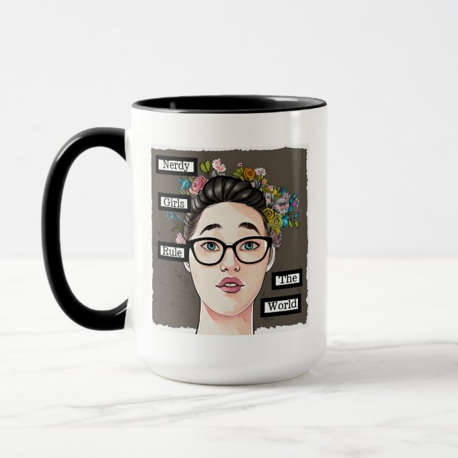 Caneca Garotas Nerds Dominam o Mundo (Esquerda)