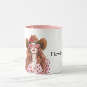 Caneca Garotinha de Cabelo Vermelho Howdy