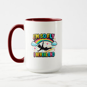 Caneca Garoto Voador Fantasia Estrelas Arco-íris Colorido