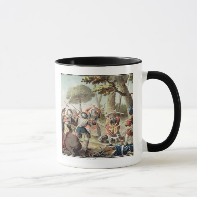 Caneca Gaston de Foix (1488-1512) massacrado na batalha (Direita)