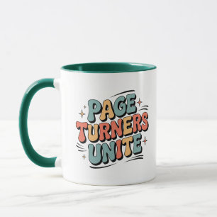 Caneca Gastos de Página Unir o Leão do Livro Funky Retroa