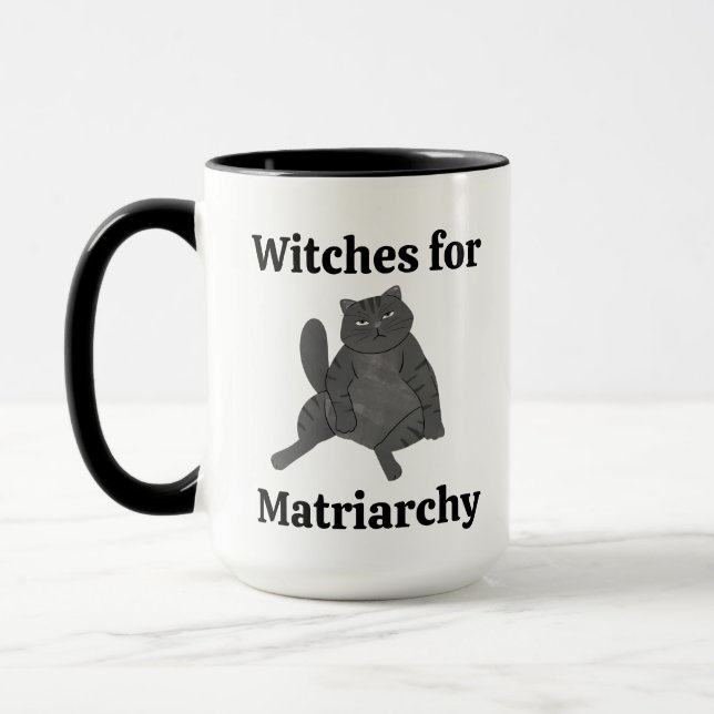 Caneca Gata Mãe Feminista Astrologia Tarot Zodíaco Bruxa (Esquerda)