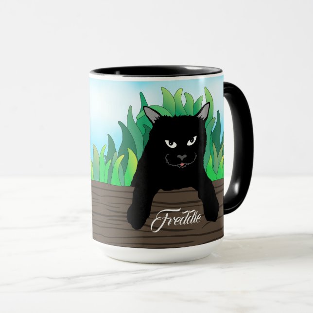 Caneca Gata Negra (Frente Esquerda)