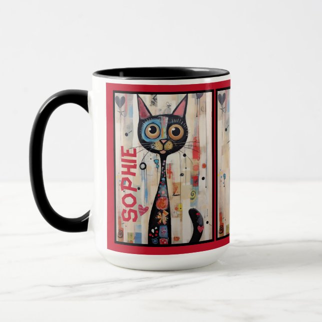 Caneca gatinho 4 Mug personalizado (Esquerda)