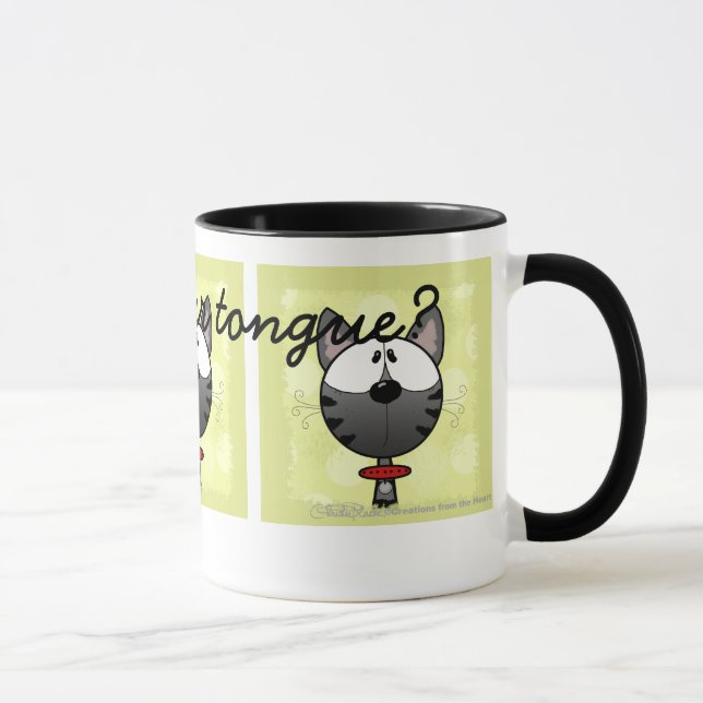 Caneca Gatinho com risca de cinza (Direita)