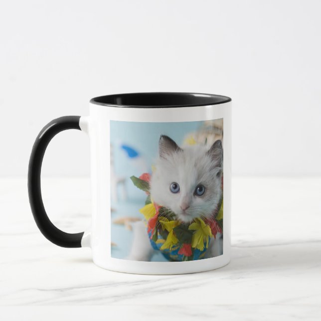 Caneca Gatinho da boneca de pano e férias de verão (Esquerda)