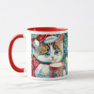 Caneca Gatinho de Natal