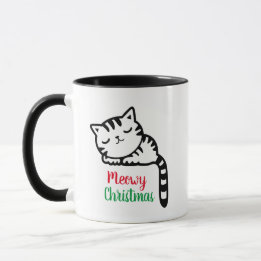Caneca Gatinho De Sono De Natal