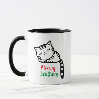 Caneca Gatinho De Sono De Natal