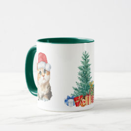 Caneca Gatinho Gelado Cachorro Cachorro Papais noeis Fest