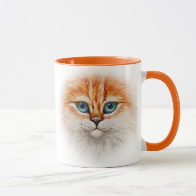 Caneca Gatinho Laranja Feliz (Direita)