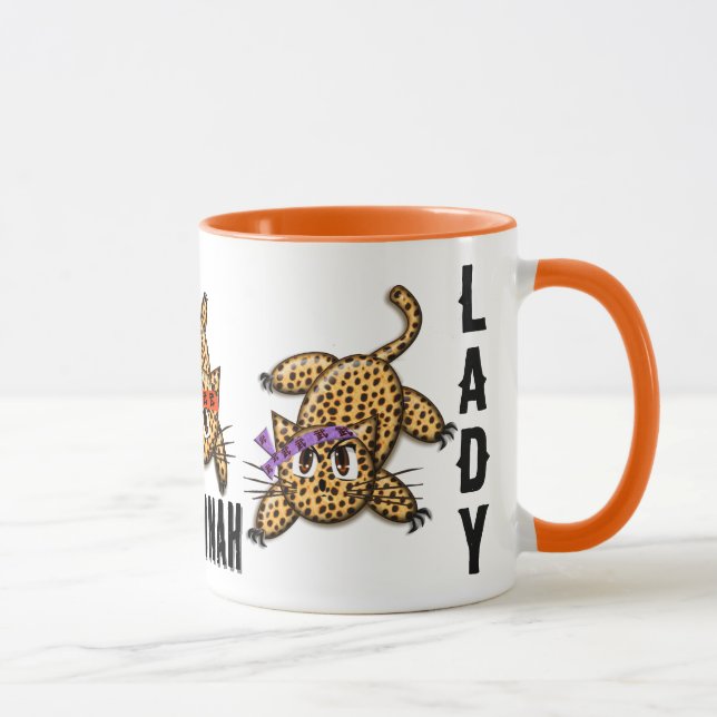 Caneca Gatinho-leopardo de anime ultra-bonito de gato lou (Direita)