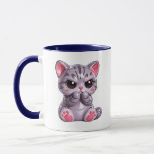 Caneca Gatinho Mal-Humorado Gato Brilhante Fofo