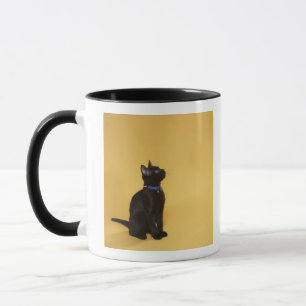 Caneca Gatinho preto no colar