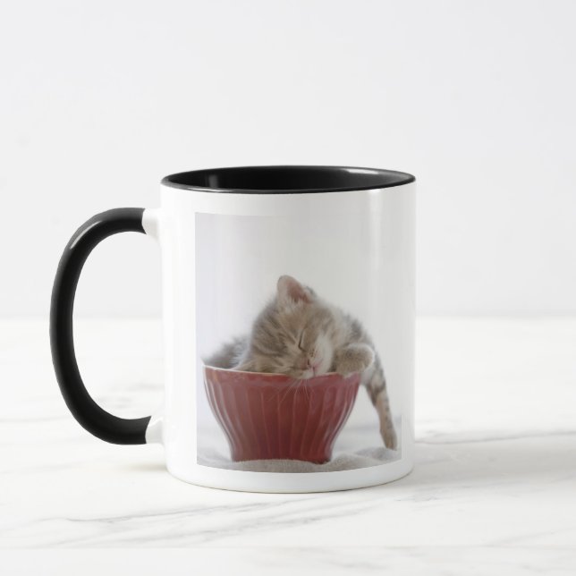 Caneca Gatinho que dorme na bacia (Esquerda)