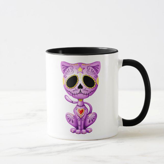 Caneca Gatinho roxo do açúcar do zombi (Direita)