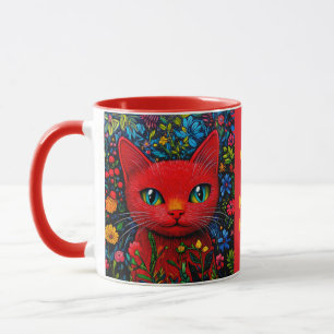 Caneca Gatinho vermelho