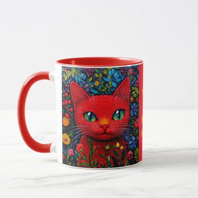 Caneca Gatinho vermelho (Esquerda)