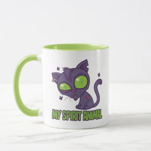 Caneca Gatinho Zumbi é Meu Animal Espiritual