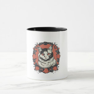 Caneca gatinhos bonitos amam arte design