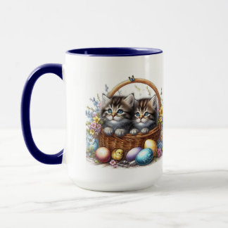Caneca Gatinhos de Páscoa bonito