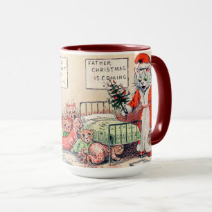 Caneca Gatinhos e Papais noeis Gato, Louis Wain