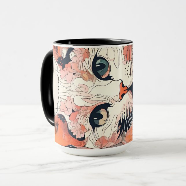 Caneca Gato Artístico (Frente Esquerda)