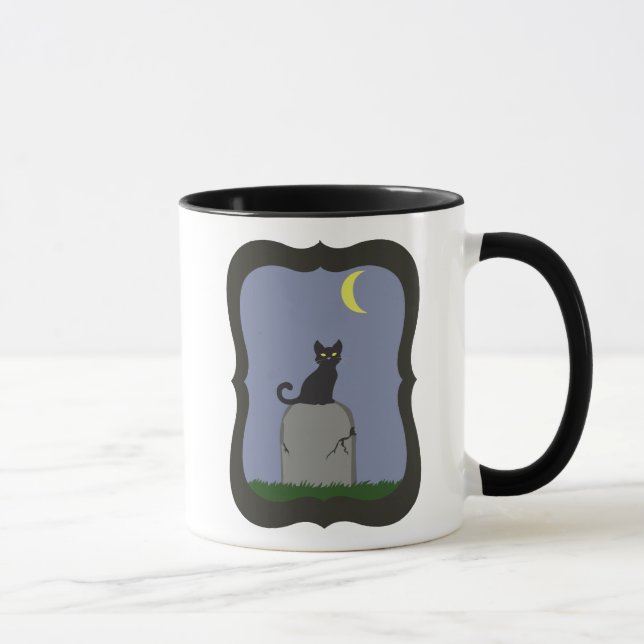 Caneca Gato Assustador de Halloween (Direita)