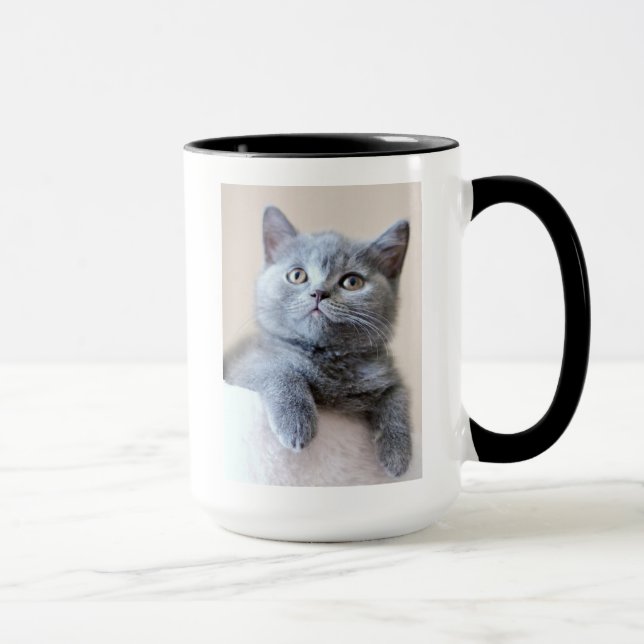 Caneca Gato britânico cinzento de Shorthair (Direita)