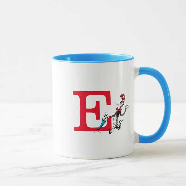 Caneca Gato Chapéu Dr. Seuss Guarda-chuva Monograma E (Direita)