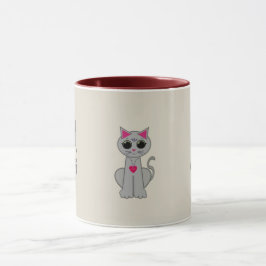 Caneca Gato cinza fofo