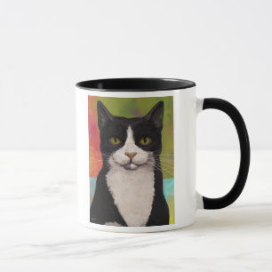 Caneca Gato colorido do smoking