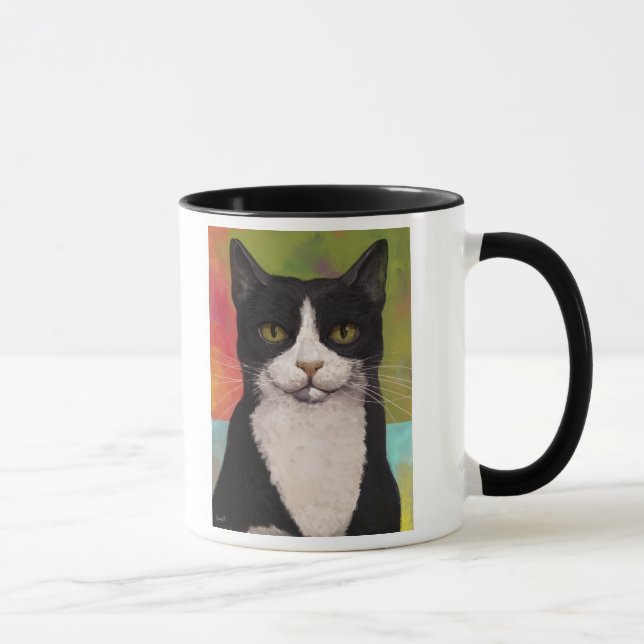 Caneca Gato colorido do smoking (Direita)