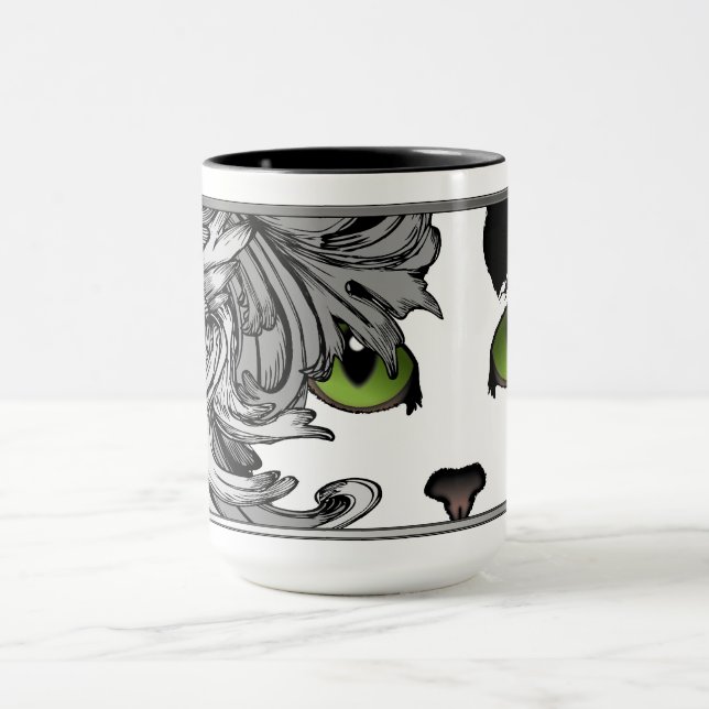 Caneca Gato com olhos verdes (Centro)