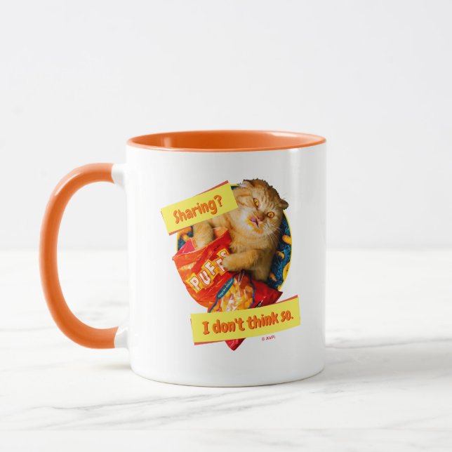 Caneca Gato Comendo Pupffs (Esquerda)