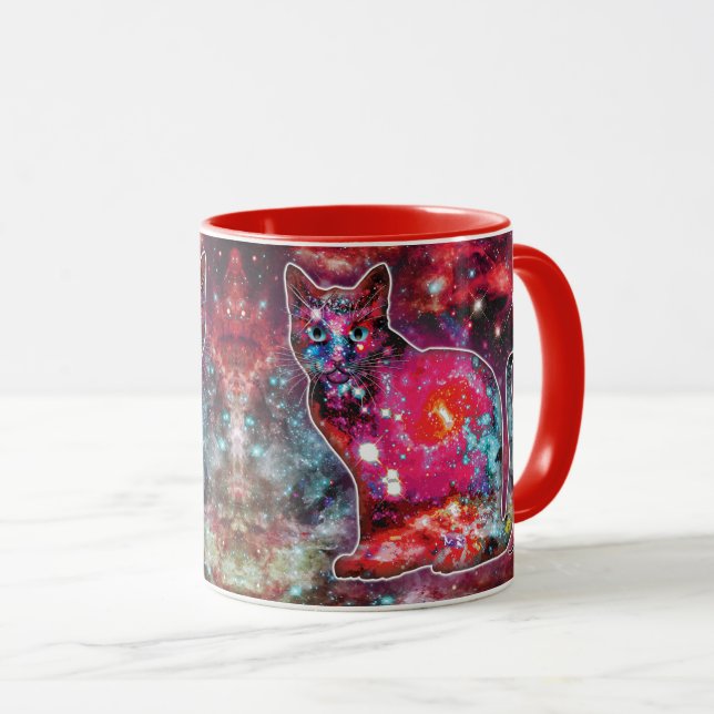 Caneca Gato Cósmico Alfa (Frente Esquerda)