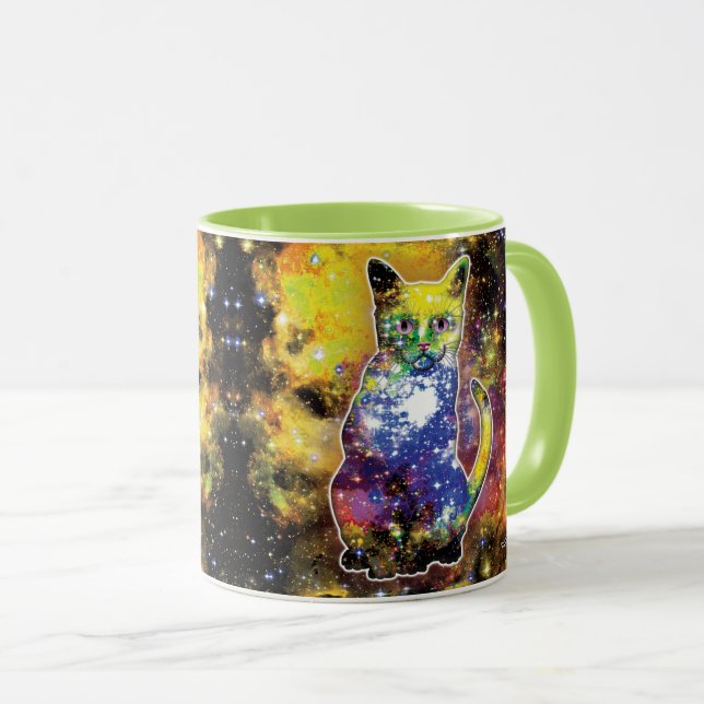 Caneca Gato Cósmico Beta (Frente Esquerda)