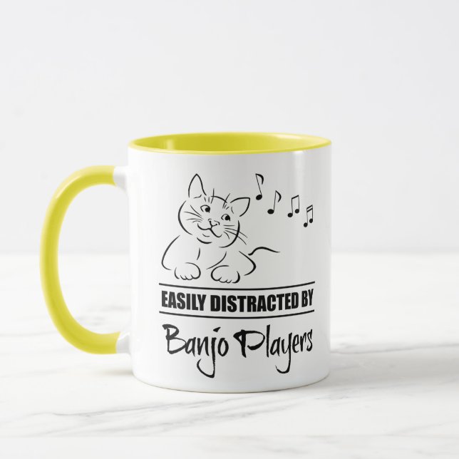 Caneca Gato curioso facilmente distraído por jogadores de (Esquerda)