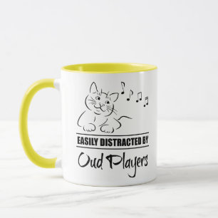 Caneca Gato curioso facilmente distraído por jogadores ex