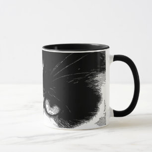 Caneca Gato da caneta e da tinta