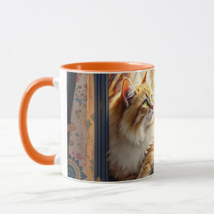 Caneca Gato da Janela da Manhã de Fantasy