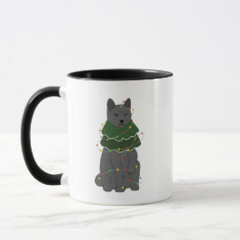 Caneca Gato de Árvore de Natal