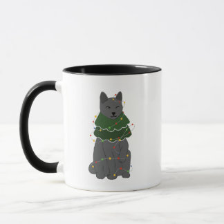 Caneca Gato de Árvore de Natal