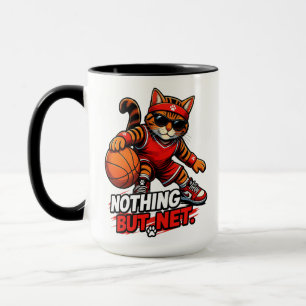 Caneca Gato de Basquete Nada Além da Rede