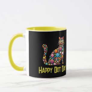 Caneca Gato de bolinhas do Dia Ponto