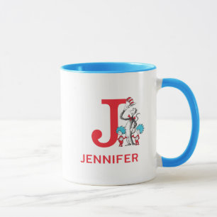 Caneca Gato de Chapéu, Coisa Um Nome & Monograma J