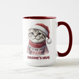 Caneca Gato de Cinza Bonito, Gatinho, com Nome