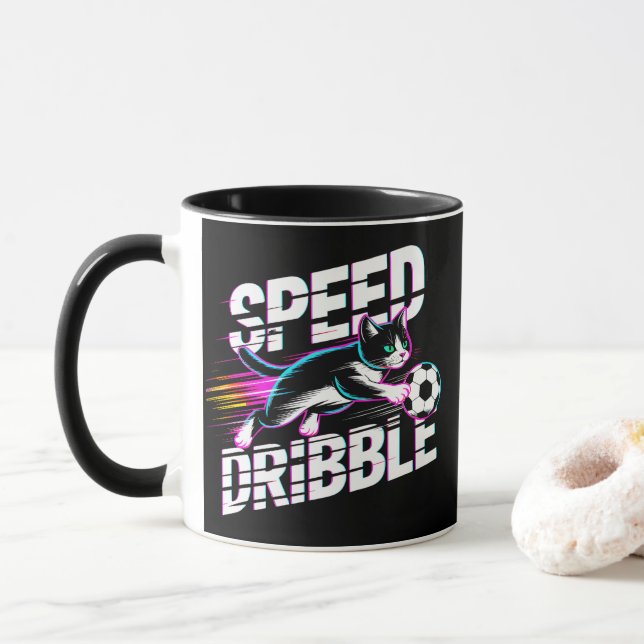 Caneca Gato de Futebol Energetico - Treinador Dive (Com Donut)
