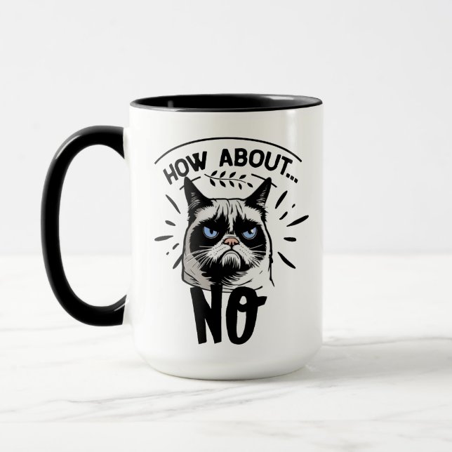 Caneca Gato De Gato Engraçado, Hilário "Não Significa Não (Esquerda)